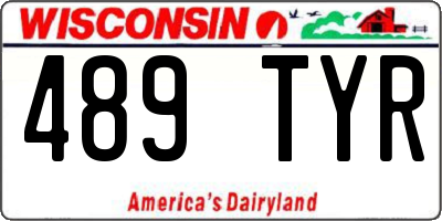 WI license plate 489TYR