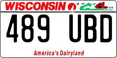 WI license plate 489UBD
