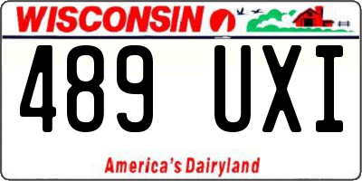 WI license plate 489UXI