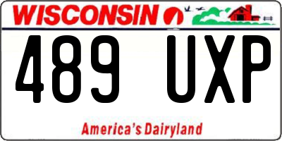 WI license plate 489UXP