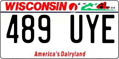 WI license plate 489UYE