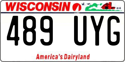 WI license plate 489UYG