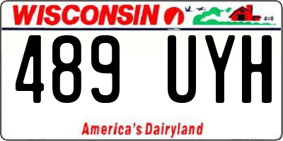 WI license plate 489UYH