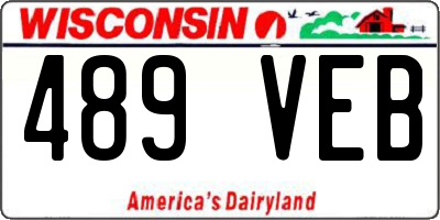 WI license plate 489VEB