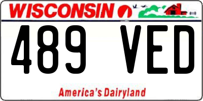 WI license plate 489VED