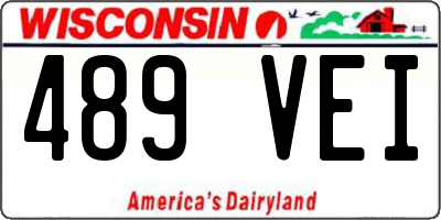 WI license plate 489VEI