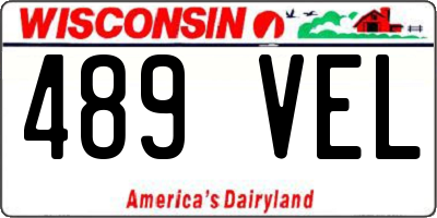 WI license plate 489VEL