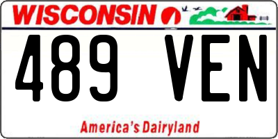 WI license plate 489VEN
