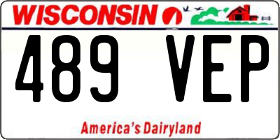 WI license plate 489VEP