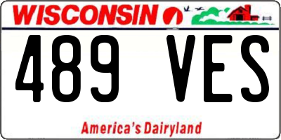 WI license plate 489VES