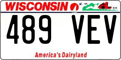 WI license plate 489VEV