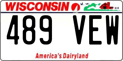 WI license plate 489VEW