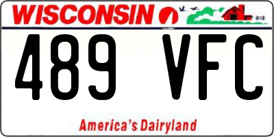 WI license plate 489VFC