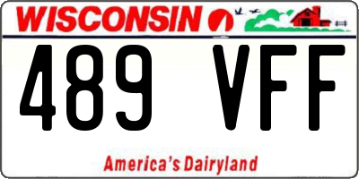 WI license plate 489VFF