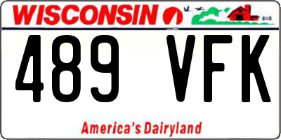 WI license plate 489VFK
