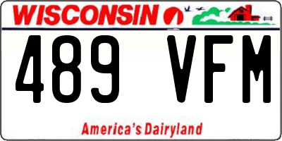 WI license plate 489VFM