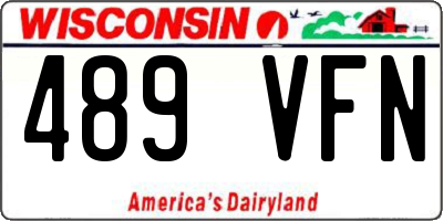 WI license plate 489VFN