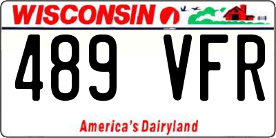 WI license plate 489VFR