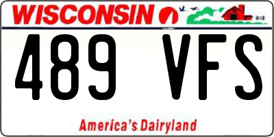 WI license plate 489VFS