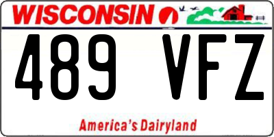 WI license plate 489VFZ