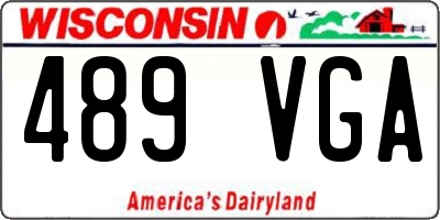 WI license plate 489VGA