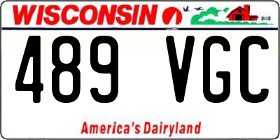 WI license plate 489VGC