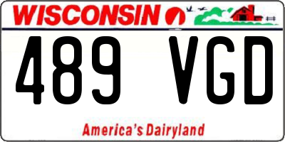 WI license plate 489VGD