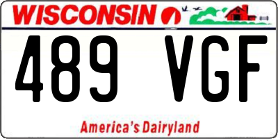 WI license plate 489VGF