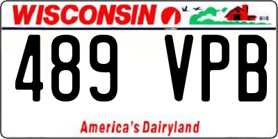 WI license plate 489VPB