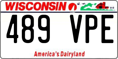WI license plate 489VPE