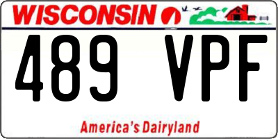 WI license plate 489VPF