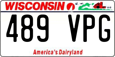 WI license plate 489VPG