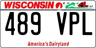 WI license plate 489VPL