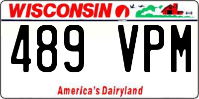 WI license plate 489VPM