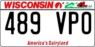 WI license plate 489VPO