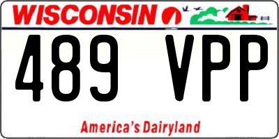 WI license plate 489VPP