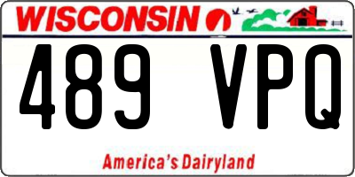 WI license plate 489VPQ