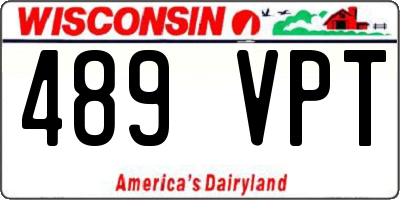 WI license plate 489VPT