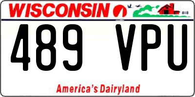 WI license plate 489VPU