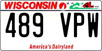 WI license plate 489VPW