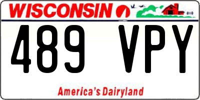 WI license plate 489VPY