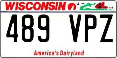 WI license plate 489VPZ