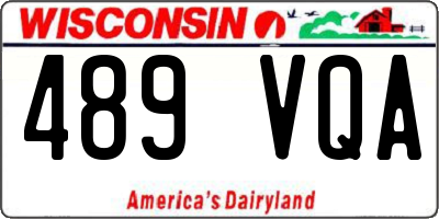 WI license plate 489VQA