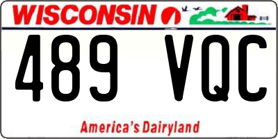 WI license plate 489VQC