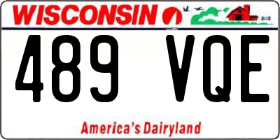 WI license plate 489VQE