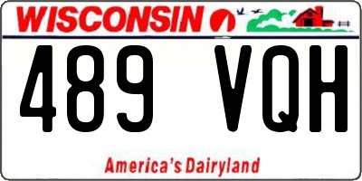 WI license plate 489VQH