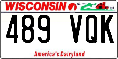 WI license plate 489VQK