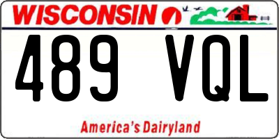 WI license plate 489VQL