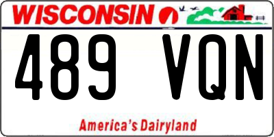 WI license plate 489VQN