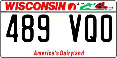 WI license plate 489VQO